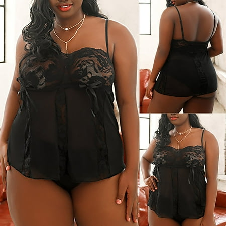 

Women s Sexy Lace Babydoll V Neck See Through Sleepwear Mini Nighty Lingerie