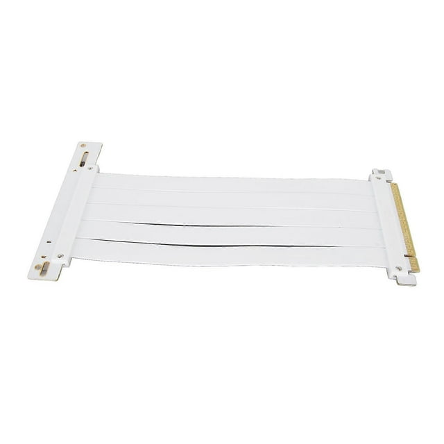 High Speed PCIE 4.0 x16 Extension Cable Flexible 90 Degree Riser Port for RTX 4090 Graphics Card White 40cm