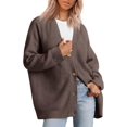 thumbnail image 1 of GHSDFBB Women's Cardigan 2023 Open Front Oversized Button Lightweight Sweaters V Neck Loose Cardigans Knit Outwear, 1 of 7