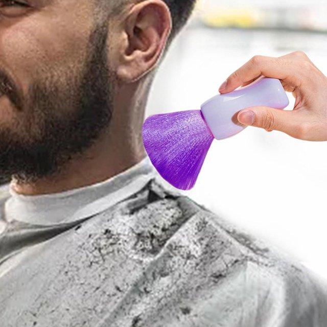 Brocha de afeitar para barba Yinane Cepillo para el cuello suave púrpura