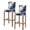 Blue, variant on Marble Black Bar Stool Covers Set of 4, Abstract Gold White Brick Stone Motif Stretch Washable Bar Chair Covers with Backs, Removable Pub Counter Height Chair Cover for Kitchen Dining Room Cafe