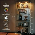 thumbnail image 2 of Ourlova 5-Tier Display Cabinet with Dual Glass Doors – Tempered Glass Curio Cabinet with Human Body Sensor & 3-Color LED Lights, 2 of 7