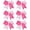 Pink White, variant on Jinswick 6PCS 8" Large Glitter Cheer Bows Colorful Shimmer Shiny Cheer Hair Bows Elastic Band Ponytail Holder for Cheerleader Girls Sports -Red Black