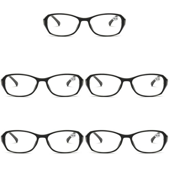 5 Pairs Womens Ladies Blue Light Blocking Reading Glasses Readers for Reading Paper work  0.75