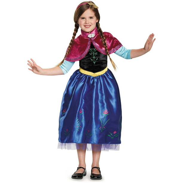 Disney Frozen Anna Deluxe Child Halloween Costume - Walmart.com