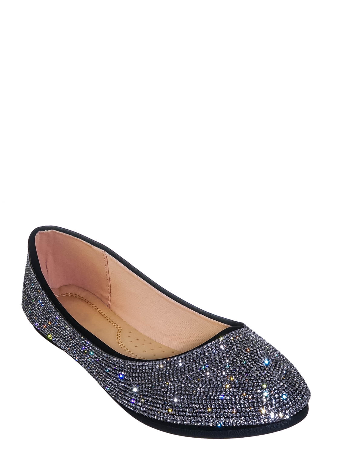 Women's Flats Rhinestones Slip On Pointy Toe slip on ballet  Shoes Plus Size MON