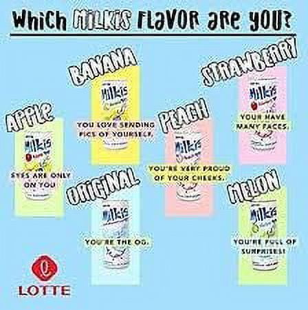 Lotte Milkis Carbonated Soft Drink, Variety Pack, 8.45 Fluid Ounce (Pack of 24)