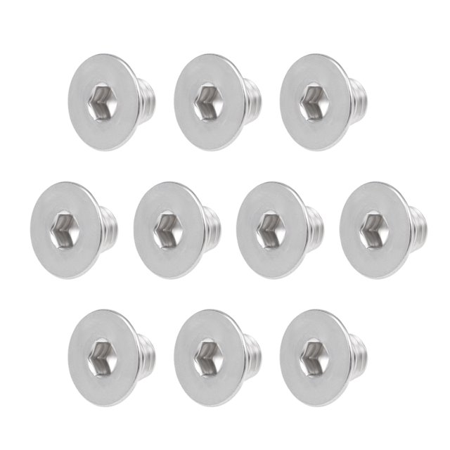Unique Bargains Vis à Tête Plate M5x6mm Vis Hexagonale Intérieure en Acier Inoxydable 304 Boulons 40 Pcs