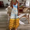 thumbnail image 3 of Sunflower Sleeveless Dress Woman Fashion Long Dresses Women's Summer Suit Dress Summer 2025 Women, 3 of 7