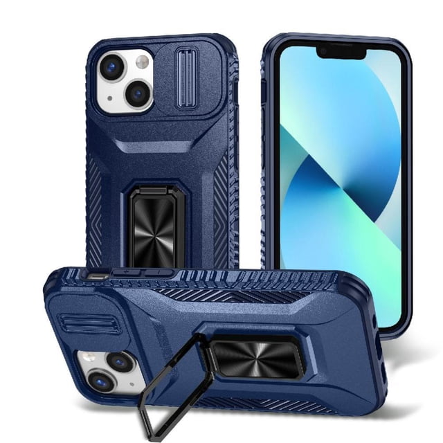 Funda para GANGXUN iPhone 13 Mini - Soporte metálico, Función magnética, Azul