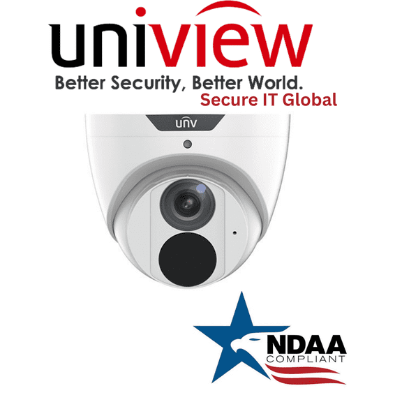 Uniview NDAA 8MP Turret IP Security Camera 2.8mm Lens, Smart IR & Built-in Mic – From Secure IT Global