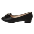 thumbnail image 2 of Badgley Mischka Low Heeled Ballerinas (Little Kid Sizes), Black Shimmer, 3, 2 of 7