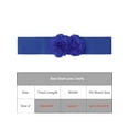 thumbnail image 4 of Cinturón Elástico Ancho de Doble Flor Grande INSPIRE CHIC para Mujeres, Cinturones Chunky para Vestido Hasta 70cm/27.55" Azul Real, 4 of 6