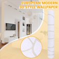 thumbnail image 4 of 53cmx9.2M Papel Tapiz de Fondo de Dormitorio A Prueba de Humedad No Tejido 3D Moderno Europeo Pegatinas de Pared Engrosadas Curvas, 4 of 5
