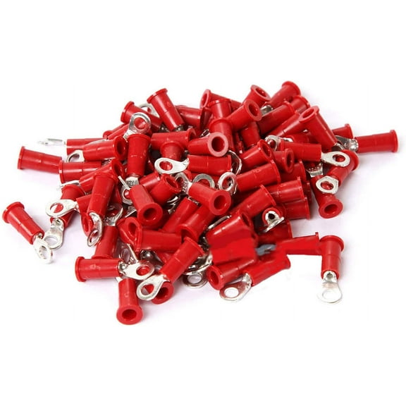 Install Bay RVRT6 22/18 Gauge #6 Vinyl Ring Terminals - Red
