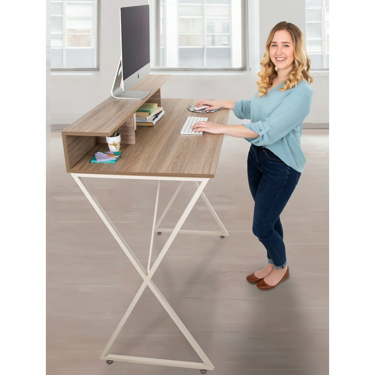 48 Joy White Wood Writing Desk w/ Drawers