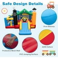 thumbnail image 4 of OLAKIDS Inflatable Bounce House, Kids Candyland Pink Jumping Castle with Slide Ball Pit Basketball Rim, Indoor Outdoor Inflatable Obstacle Course with 680W Blower 50PCS Ocean Balls Carry Bag, 4 of 9