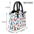 thumbnail image 2 of Single Shoulder Bag Rivet Bag 7.48×7.48×3.94in Removable Shoulder Belt Can Be Held Or Diagonal Across A Variety Of Matching Styles Christmas Dwarf Lantern, 2 of 6