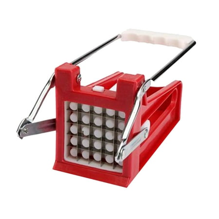 

TOYMYTOY Stainless Steel Household Potato Slicer Vegetable Chipper Cutter French Fry Carrot Lettuce Chips Cutter Chopper (Red)