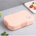 thumbnail image 2 of Fiambrera para niños, cajas Bento de almacenamiento de alimentos con 6 compartimentos para niños y adultos, apta para microondas (rosa), 2 of 4