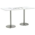thumbnail image 3 of KFI Studios Whiteboard 2.5' x 6' Bistro Table, Silver Base, White, 3 of 3