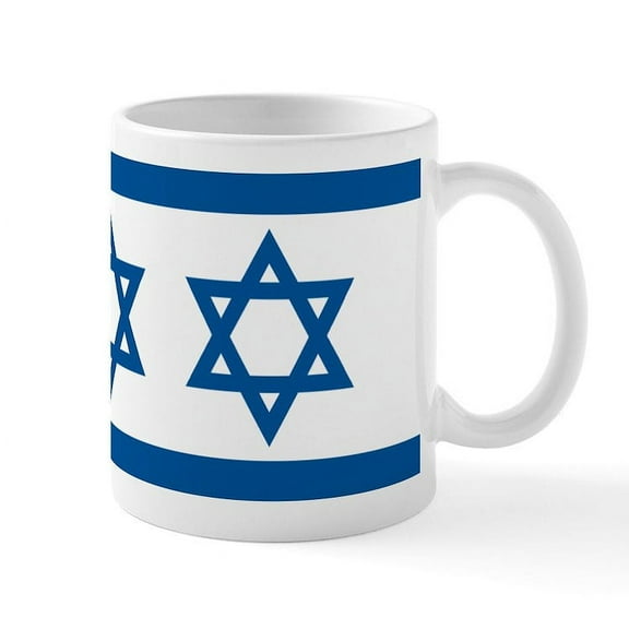 CafePress - Israel Flag Mug - 11 oz Ceramic Mug - Novelty Coffee Tea Cup