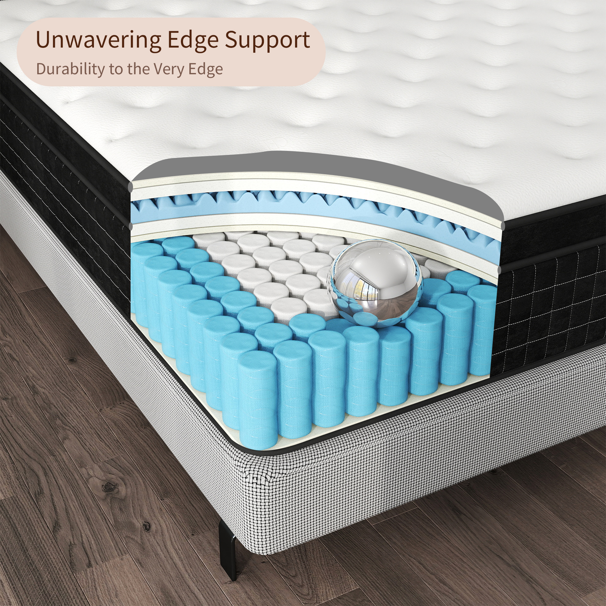DalisTairy 14" Twin Mattress In A Box Gel Memory Foam And Pocket Spring Hybrid Mattress
