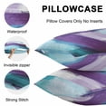 thumbnail image 5 of Purple Teal Ombre Throw Pillow Covers 20x20 Inch Set of 2, Abstract Modern Oil Painting Gradient Waterproof Outdoor Pillow Covers, Decorative Cushion Pillowcases for Couch, Sofa, Bed, Garden, Patio, 5 of 9