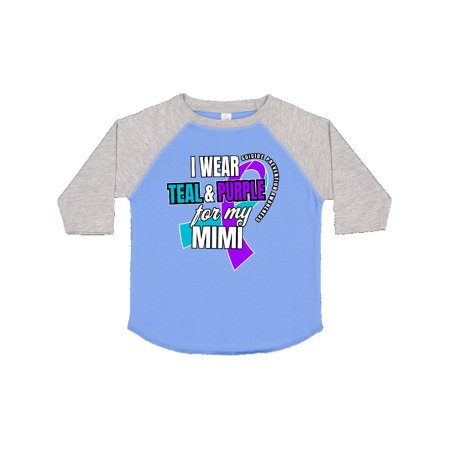 

Inktastic Suicide Prevention I Wear Teal and Purple for My Mimi Gift Toddler Boy or Toddler Girl T-Shirt