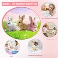 thumbnail image 2 of Guvpev Bunby - My Realistic Bunny Toys, Easter Bunny Stuffed Animal Can Sounds & Movements, Realistic Fun Rabbit Toys with Carrot Accessories and Glowing Ears, Easter Basket Stuffers Gifts for Kids, 2 of 8