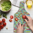 thumbnail image 3 of Geometric Cutting Board, Psychedelic Backdrop with Fractal Gradient Dimensional Abstract Motif, Tempered Glass Cutting and Serving Board, Wine Bottle Shape, Dried Rose Apple Green, by Ambesonne, 3 of 5