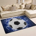 thumbnail image 2 of Coolnut Lightweight Soft Area Rugs 31x20 Inch, Football in Splashing Water Floor Mat Doormat for for Rooms Entrance Hardwood Floor Living Room Nursery Rugs, 2 of 6