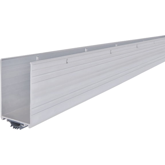 M-D Building Products 68593 U Shaped Aluminum Door Sweep with Vinyl Seal & Kick Plate – Front Door Weather Stripping Bottom Seal, Energy Saving Door Bottom Extender for Exterior Doors, 36 Inch Silver