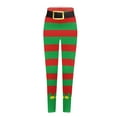 thumbnail image 4 of Niaviben Christmas Leggings for Women Striped Leggings High Waisted Leggings for Women Womans Pants Dress Pants for Women Ladies Pants Casual Dressy Women's Leggings Green S, 4 of 4