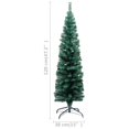 thumbnail image 4 of vidaXL Slim Artificial Pre-lit Christmas Tree with Ball Set Green 120cm, 4 of 5