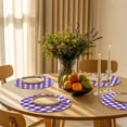 thumbnail image 3 of Round Placemats Buffalo Check Watercolor 15 inch Set of 2 Table Mats for Dining Table Purple White Plaid FarmHouse Heat Resistant Non-Slip Kitchen & Home Decorative Place Mat Set, 3 of 8