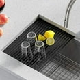 thumbnail image 2 of Kraus KRM-11DG Multipurpose Over Sink Roll-Up Dish Drying Rack - Dark Grey, 2 of 2