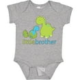 thumbnail image 3 of Inktastic Dinosaur Little Brother Green Boys Baby Bodysuit, 3 of 5