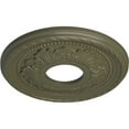 thumbnail image 3 of Ekena Millwork 12 1/8"OD x 3 1/2"ID x 1"P Palmetto Ceiling Medallion (Fits Canopies up to 4 7/8"), Hand-Painted Painted Turtle, 3 of 6
