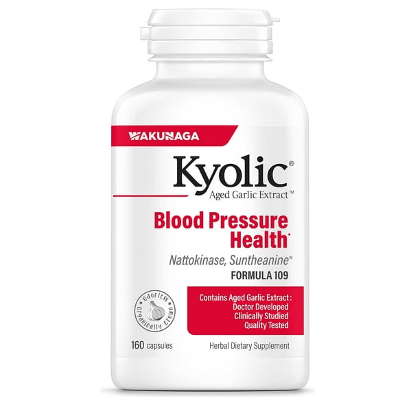 Kyolic Aged Garlic Extract Formula 109, Blood Pressure Health, 160