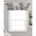 thumbnail image 3 of Christmas Snowman Linen Curtain Valance for Bedroom/Bathroom/Kitchen/Living/Dining Room Window,Watercolor Winter Snowflake Xmas Forest Tree Rod Pocket Topper Decorative Cafe Drapes Panel 42x12, 3 of 6