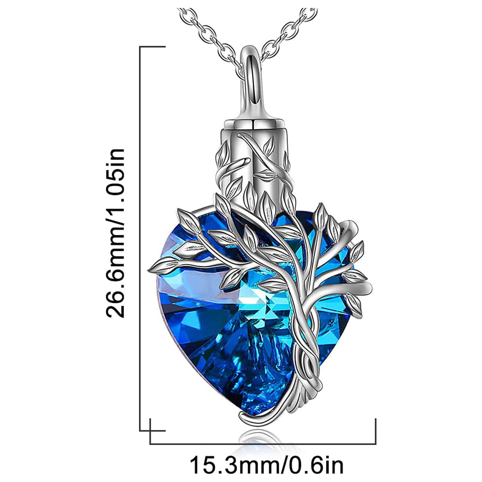 Urn Necklace for Ashes for Women, Heart Cremation India | Ubuy