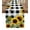 Yellow Black, variant on Sunflower Checkered Table Runner 72 Inches, Black Buffalo Plaid Pastoral Flowers Bed Runner Dresser Scarves Tabletop for Indoor Outdoor Parties/Ceremony/Banquet, 16" x 72"