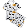thumbnail image 4 of Outfit Sets for Girls Halloween Elements Graphic Print Short Sleeve Shirt Shorts 2 Piece Outfits Size 2-3Y, 4 of 4