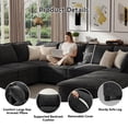 thumbnail image 4 of BedLuxury 126" Modular Sectional Sofa with Storage, Oversized U-Shaped Modern Sofa Couch with Movable Ottomans for Living Room, Office, Dark Gray, 4 of 9