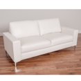 thumbnail image 3 of CorLiving Cory White Bonded Leather Sofa, 3 of 5