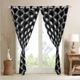 thumbnail image 4 of YST Teen Boy Abstract Honeycomb Blackout Curtains For Bedroom Black White Geometric Window Curtains 52"Wx63"L,3D Neon Geometry Curtains & Drapes Soft Microfiber Window Treatments 2 Panels, 4 of 6