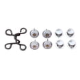 thumbnail image 1 of Ensemble de 4 Boucles de Taille Ajustables Réutilisables, Pratique pour Bouton-Pression Jeans Taille Détachable Gris, 1 of 7