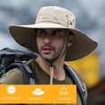thumbnail image 2 of Sun Hat Breathable Comfortable Wear-Resistant Wide Brim Sun Protection Camping Fishing Bucket Hat Outdoor Supply, 2 of 10