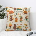 thumbnail image 4 of Wukai Autumn In The Forest Premium Polyester Fleece Pillow Covers with Hidden Zipper Closure,Luxuriously Soft and Durable-18"x18", 4 of 7